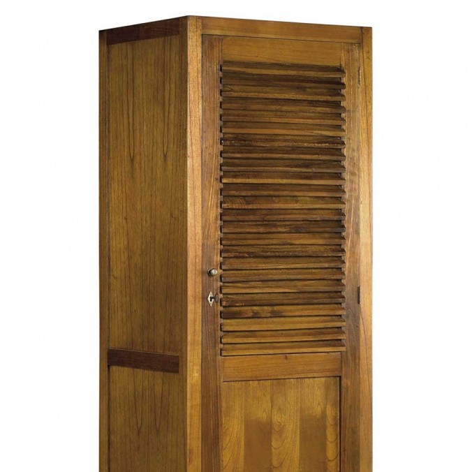 Armario con dos cajones y puerta estilo colonial mindi 65x50x200h