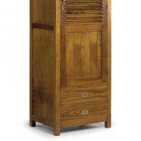 Armario con dos cajones y puerta estilo colonial mindi 65x50x200h