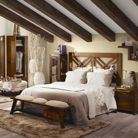 Armario con dos cajones y puerta estilo colonial mindi 65x50x200h