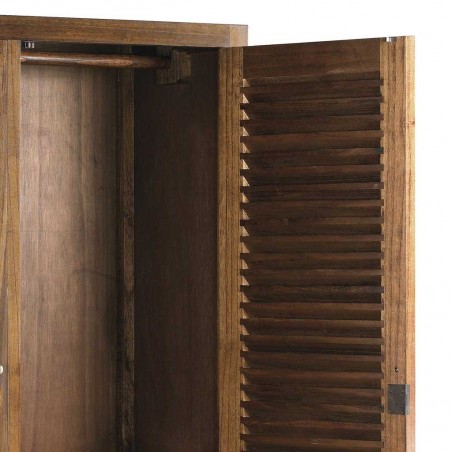 Armario con 3 cajones y zapatero estilo colonial mindi 108x50x200h