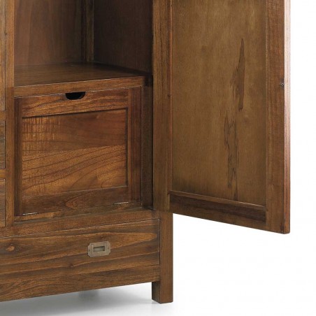 Armario con 3 cajones y zapatero estilo colonial mindi 108x50x200h