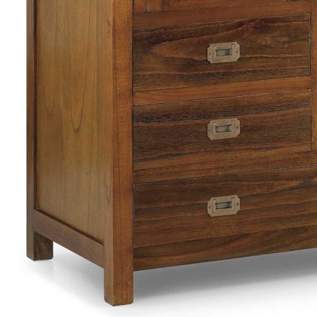 Armario con 3 cajones y zapatero estilo colonial mindi 108x50x200h