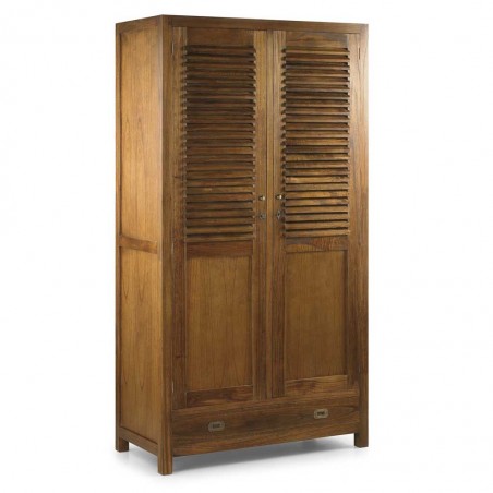 Armario con 5 cajones de estilo colonial mindi 108x50x200h