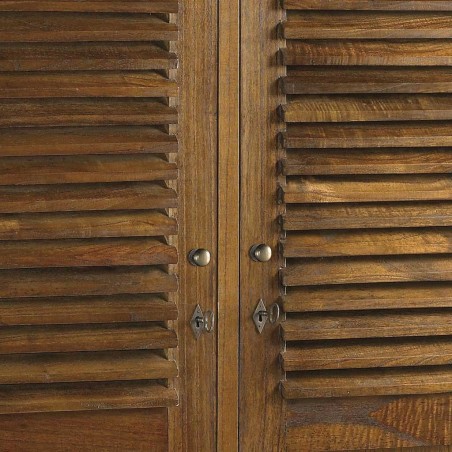 Armario con 5 cajones de estilo colonial mindi 108x50x200h