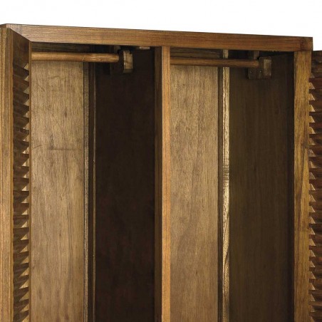 Armario con 5 cajones de estilo colonial mindi 108x50x200h