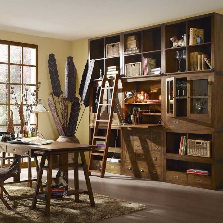 Cajonera de estilo colonial madera mindi 90x35x90h