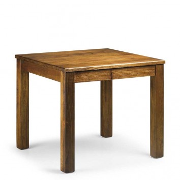Mesa de comedor esilo colonial madera mindi 90x90x78h