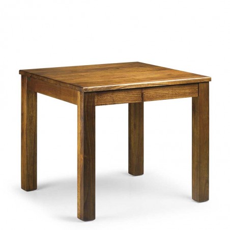 Mesa de comedor esilo colonial madera mindi 90x90x78h