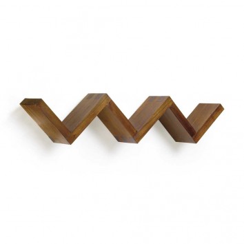 Estante de pared en escalera madera mindi 120x20x28h