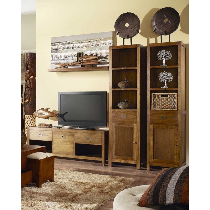 Estanteria de pared madera mindi 115x25cm