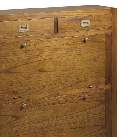 Zapatero de estilo colonial madera mindi 100x30x100h