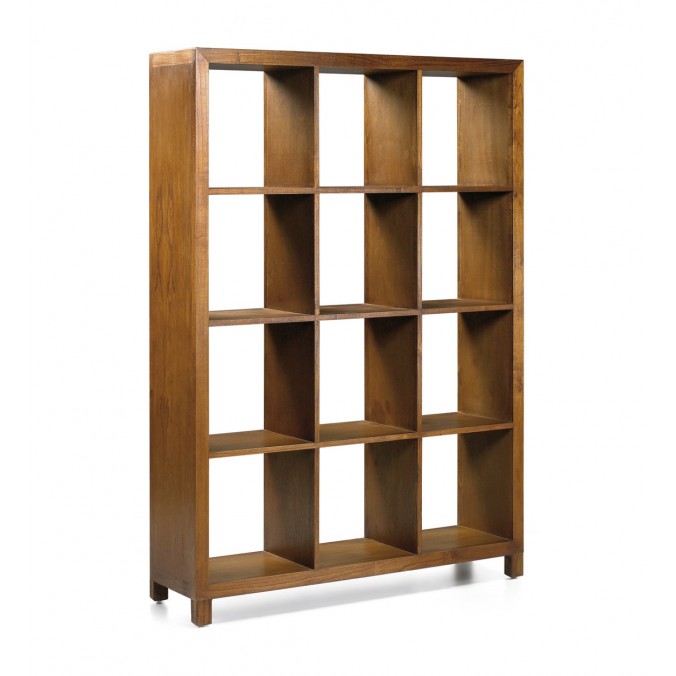 Estantería de pie estilo colonial madera mindi 135x35x180h