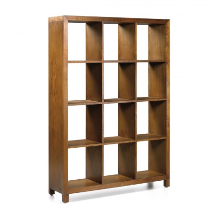 Estantería de pie estilo colonial madera mindi 135x35x180h