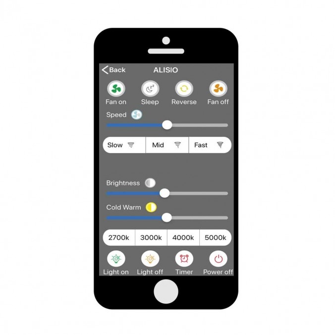 Ventilador de techo con luz LED Himalaya Wood