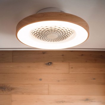 Ventilador de techo con luz LED Tibet Wood 2