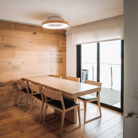 Ventilador de techo con luz LED Tibet Wood