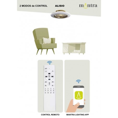 Ventilador de techo con LED Alisio XL Silver