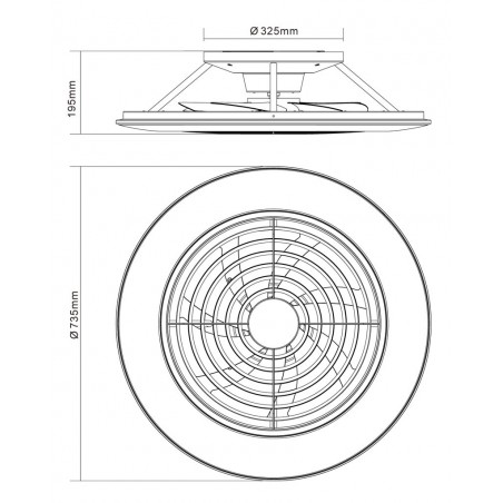 Ventilador de techo con LED Alisio XL White