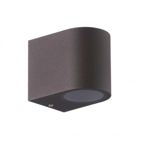 Aplique pared exterior 1 luz curvo marrón