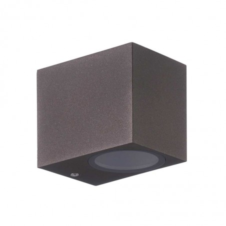 Aplique pared exterior 1 luz recto marrón