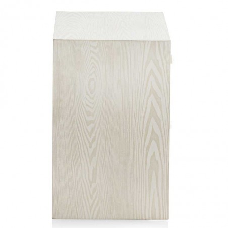 Mesilla de 2 cajones trama relieve estilo vintage 48x35x55h