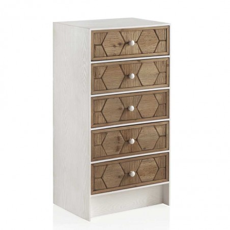 SInfonier 5 cajones trama relieve estilo vintage 48x35x94h