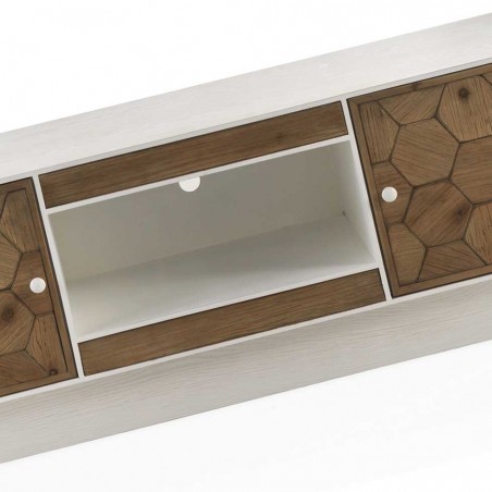 Mueble de televisión trama en relieve de estilo vintage 140x40x50h