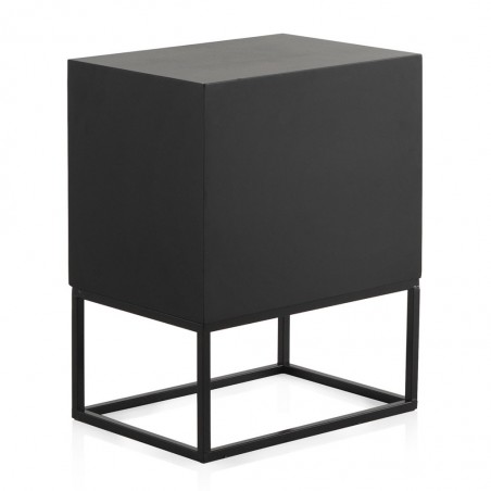 Mesilla de 2 cajones hierro y abeto reciclado 48x35x61h