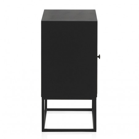 Mesilla con puerta de hierro y abeto reciclado 48x35x71h