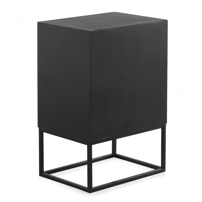 Mesilla con puerta de hierro y abeto reciclado 48x35x71h