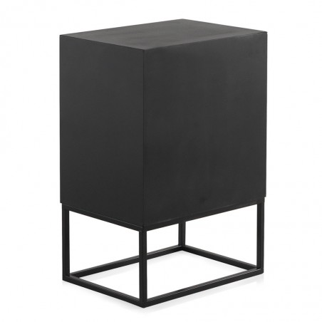 Mesilla con puerta de hierro y abeto reciclado 48x35x71h