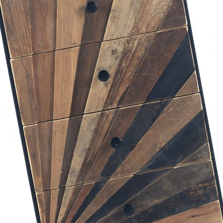 Sinfonier 4 cajones de hierro y abeto reciclado 48x35x71h