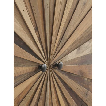 Armario dos puertas de hierro y abeto reciclado vintage 70x35x160h