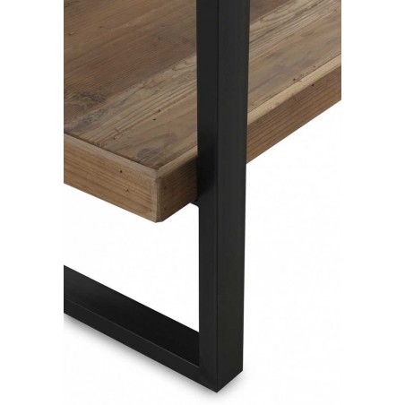 Consola de hierro y abeto reciclado vintage 120x38x80h