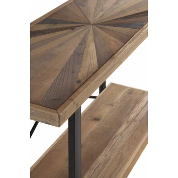 Consola de hierro y abeto reciclado vintage 120x38x80h 2