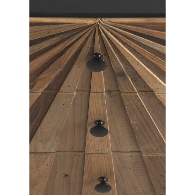 Aparador tres cajones de hierro y abeto reciclado vintage 120x35x80h Aparador tres cajones de hierro y abeto reciclado vintage 120x35x80h