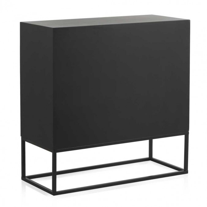 Aparador de 2 puertas fabricado en hierro y abeto reciclado vintage 80x35x81h