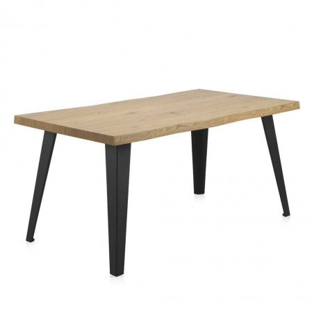 Mesa de comedor estilo industrial de mdf y hierro 190x90x77h