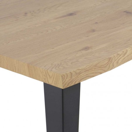 Mesa de comedor estilo industrial de mdf y hierro 190x90x77h