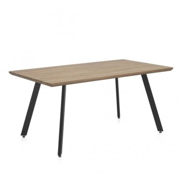 Mesa de comedor estilo industrial de mdf y hierro 160x90x75h