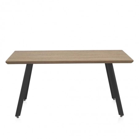 Mesa de comedor estilo industrial de mdf y hierro 160x90x75h