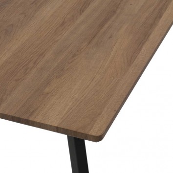 Mesa de comedor estilo industrial de mdf y hierro 160x90x75h 2