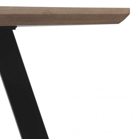 Mesa de comedor estilo industrial de mdf y hierro 160x90x75h