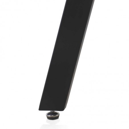 Mesa de comedor redonda estilo industrial mdf tono roble y hierro 110x76h