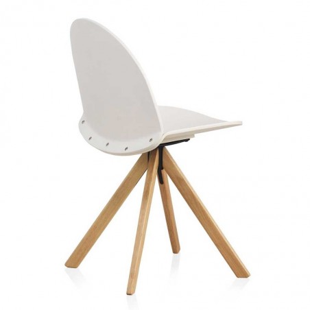 Silla giratoria de diseño estilo nórdico  52x49x82h
