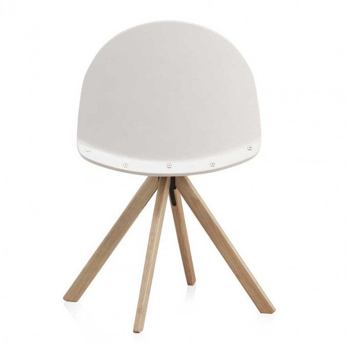 Silla giratoria de diseño estilo nórdico  52x49x82h