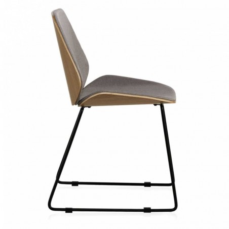 Silla de diseño estilo mid century asiento tapizado  51x54x82h