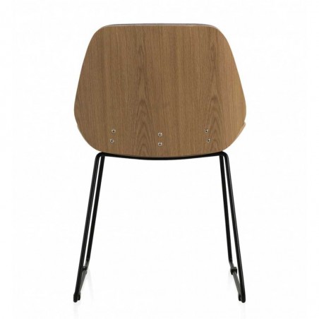 Silla de diseño estilo mid century asiento tapizado  51x54x82h