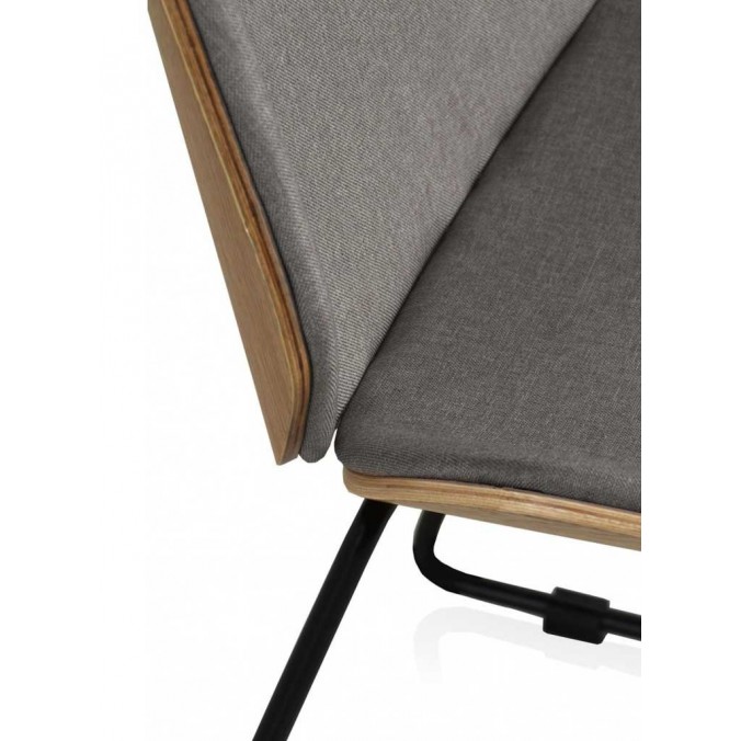 Silla de diseño estilo mid century asiento tapizado  51x54x82h