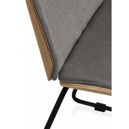 Silla de diseño estilo mid century asiento tapizado  51x54x82h